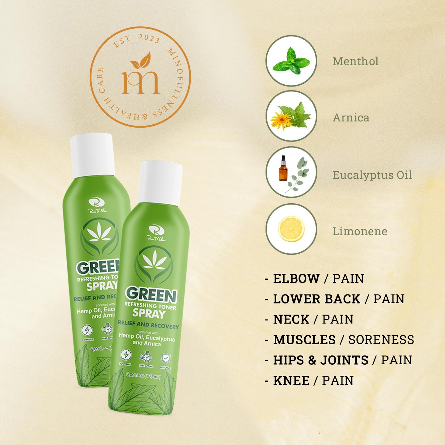 Green Menthol Refreshing Toner Spray